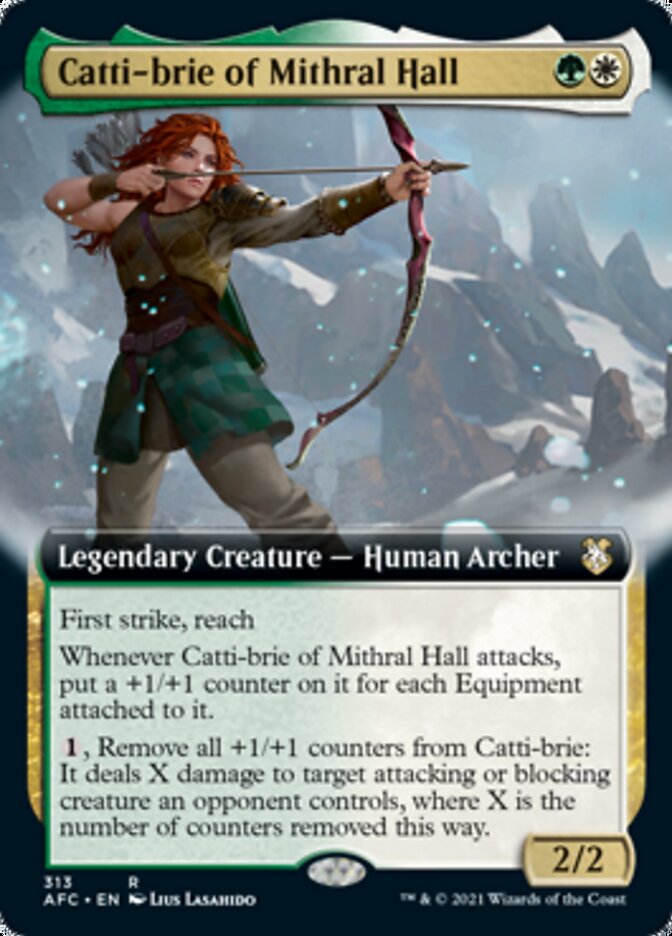 Catti-brie of Mithral Hall (Extended Art) [Dungeons & Dragons: Adventures in the Forgotten Realms Commander] | Tables and Towers