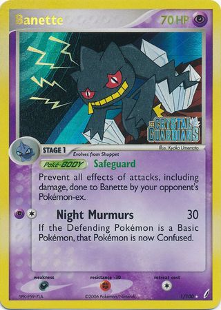 Banette (1/100) (Stamped) [EX: Crystal Guardians] | Tables and Towers