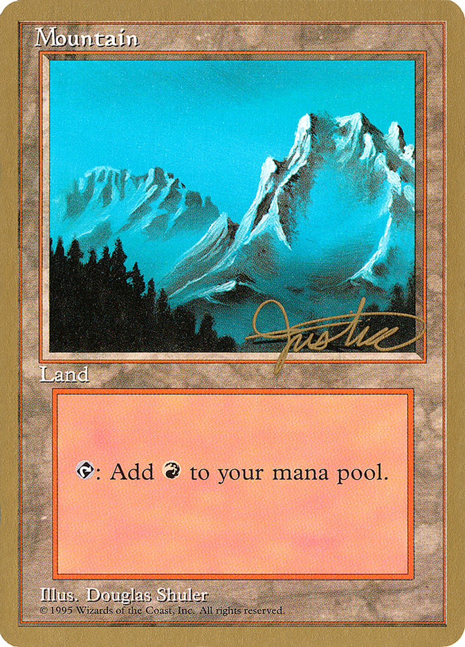 Mountain (mj374) (Mark Justice) [Pro Tour Collector Set] | Tables and Towers