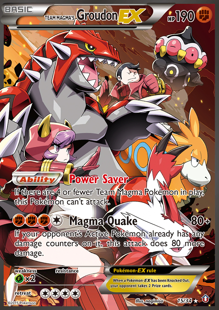 Team Magma's Groudon ex (15/34) [XY: Double Crisis] | Tables and Towers