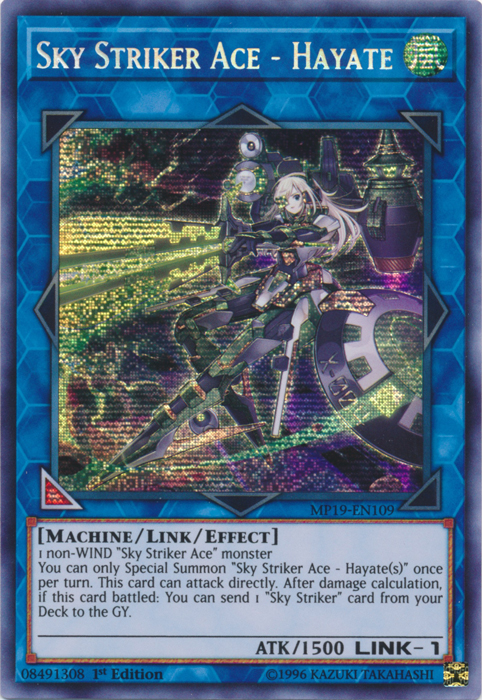 Sky Striker Ace - Hayate [MP19-EN109] Prismatic Secret Rare | Tables and Towers