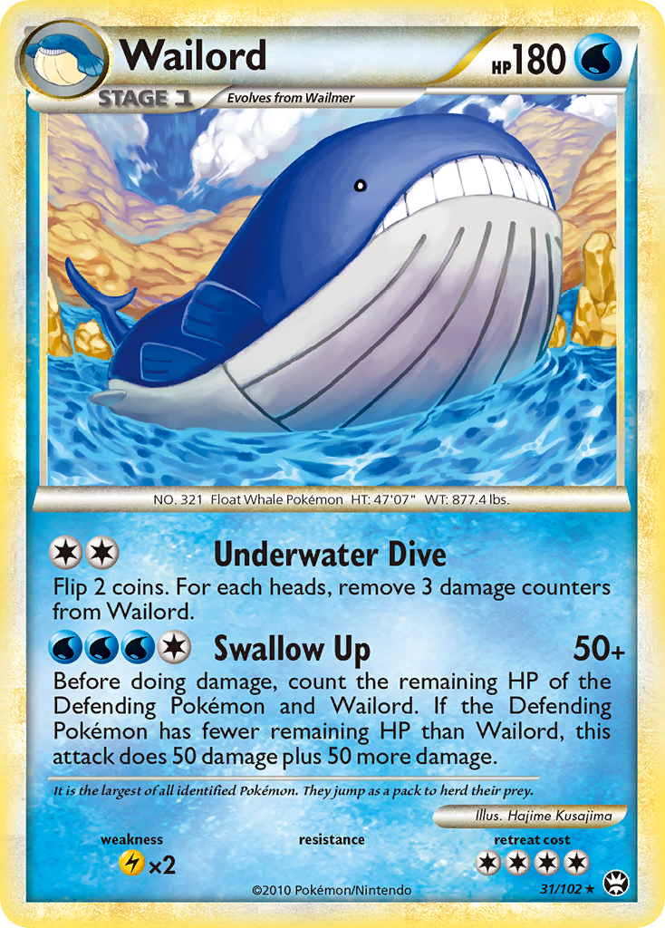 Wailord (31/102) [HeartGold & SoulSilver: Triumphant] | Tables and Towers