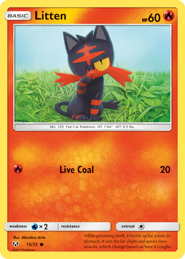 Litten (15/73) [Sun & Moon: Shining Legends] | Tables and Towers