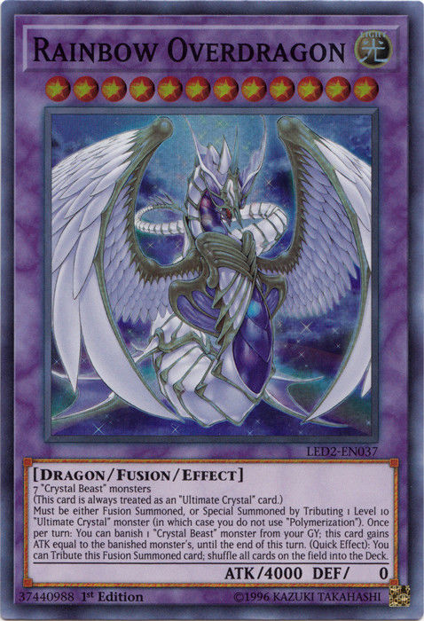 Rainbow Overdragon [LED2-EN037] Super Rare | Tables and Towers