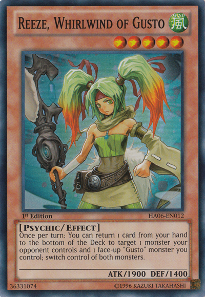 Reeze, Whirlwind of Gusto [HA06-EN012] Super Rare | Tables and Towers