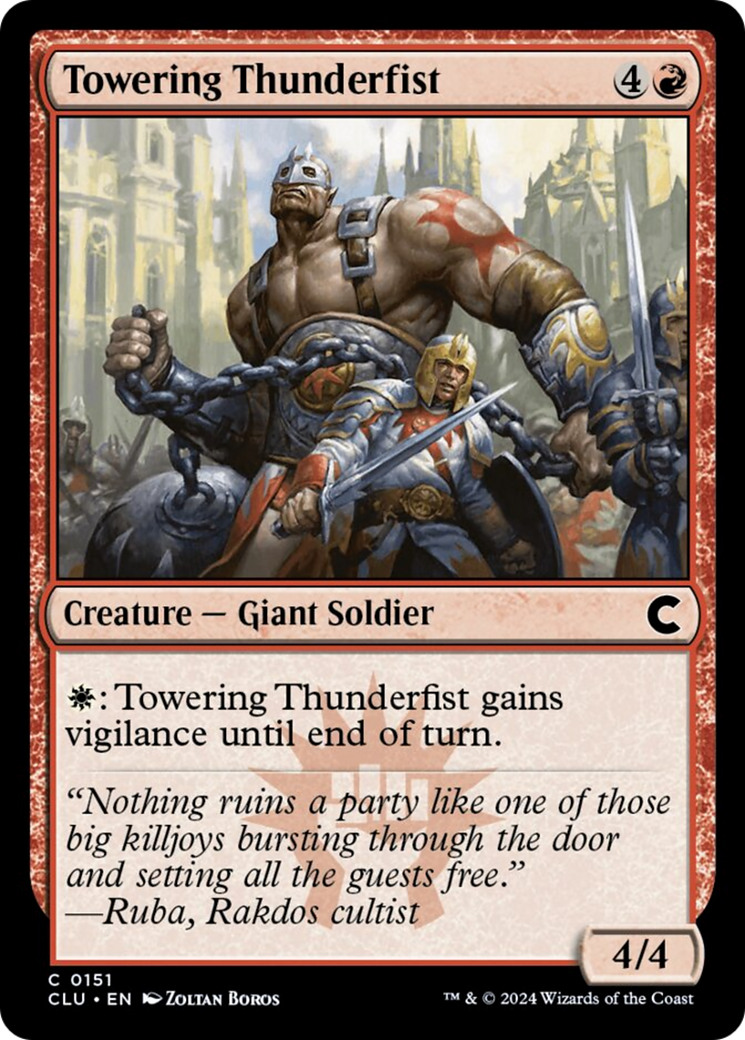 Towering Thunderfist [Ravnica: Clue Edition] | Tables and Towers