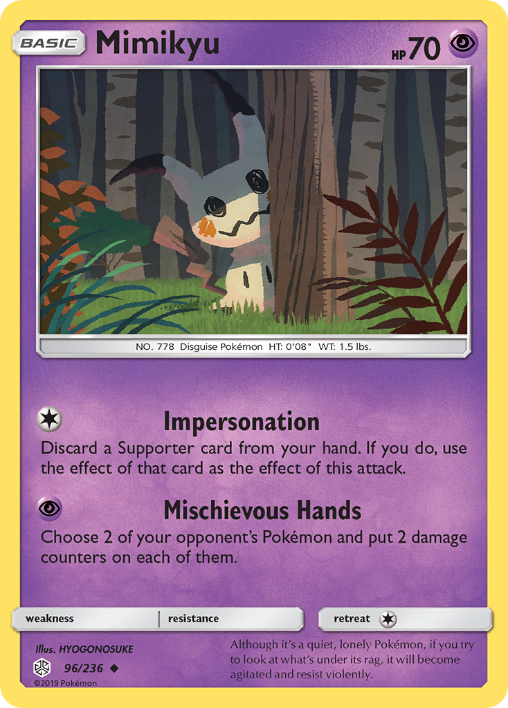 Mimikyu (96/236) [Sun & Moon: Cosmic Eclipse] | Tables and Towers