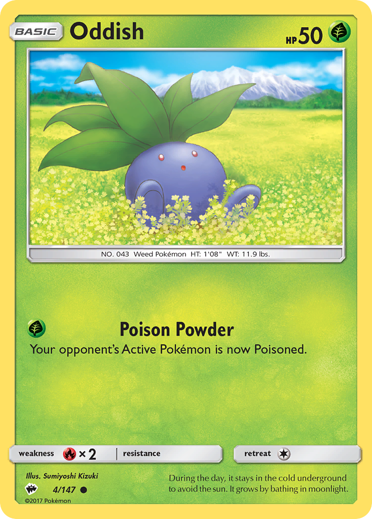 Oddish (4/147) [Sun & Moon: Burning Shadows] | Tables and Towers