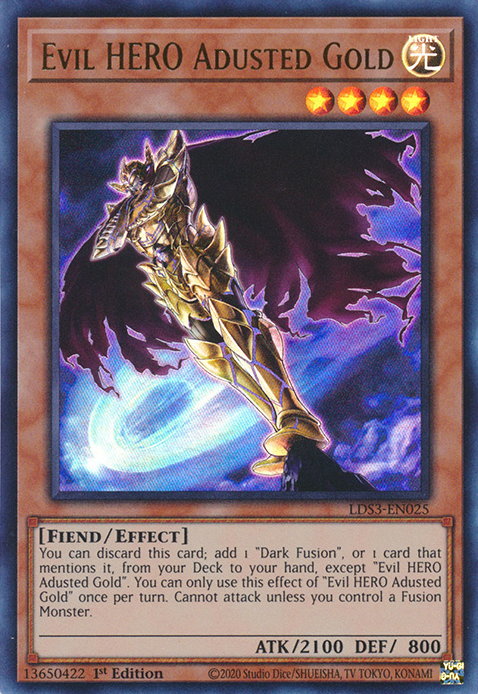 Evil HERO Adusted Gold [LDS3-EN025] Ultra Rare | Tables and Towers