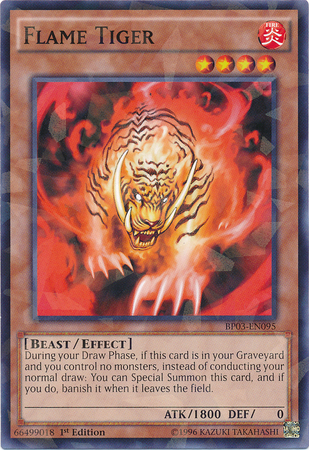 Flame Tiger [BP03-EN095] Shatterfoil Rare | Tables and Towers