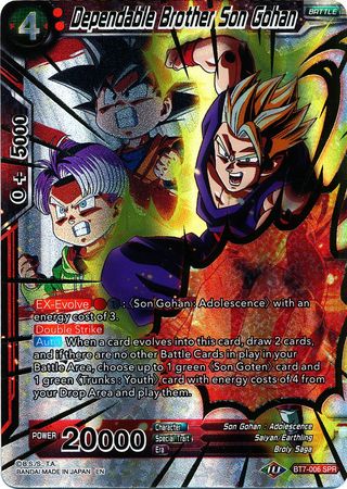 Dependable Brother Son Gohan (SPR) (BT7-006) [Assault of the Saiyans] | Tables and Towers