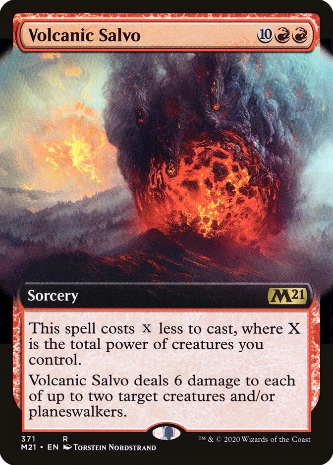 Volcanic Salvo (Extended Art) [Core Set 2021] | Tables and Towers