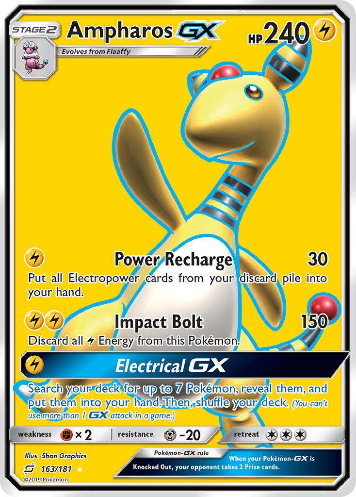 Ampharos GX (163/181) [Sun & Moon: Team Up] | Tables and Towers