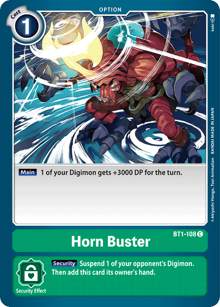 Horn Buster [BT1-108] [Release Special Booster Ver.1.0] | Tables and Towers