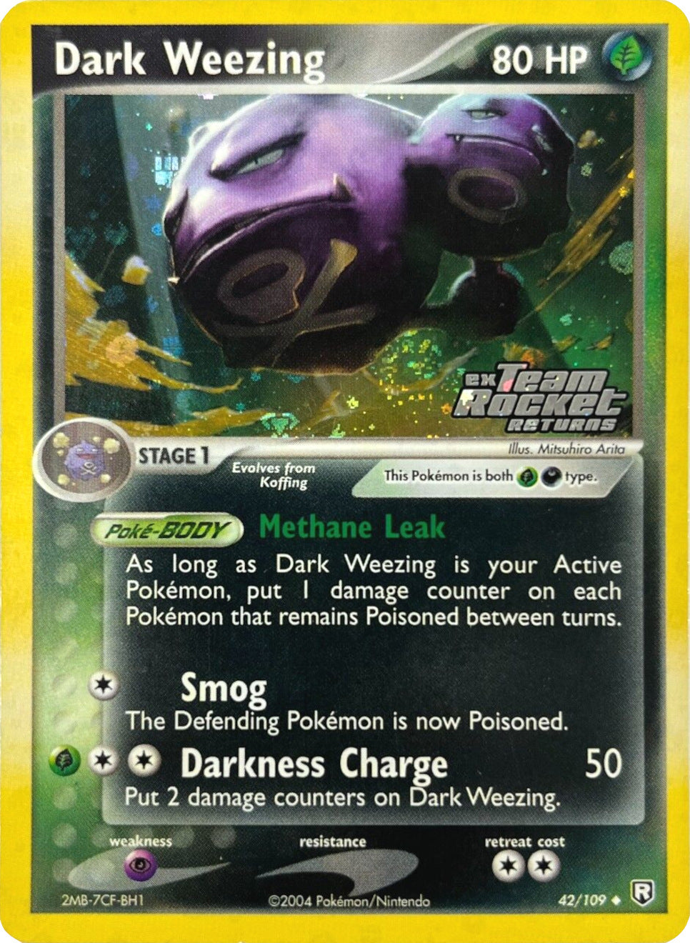 Dark Weezing (42/109) (Stamped) [EX: Team Rocket Returns] | Tables and Towers