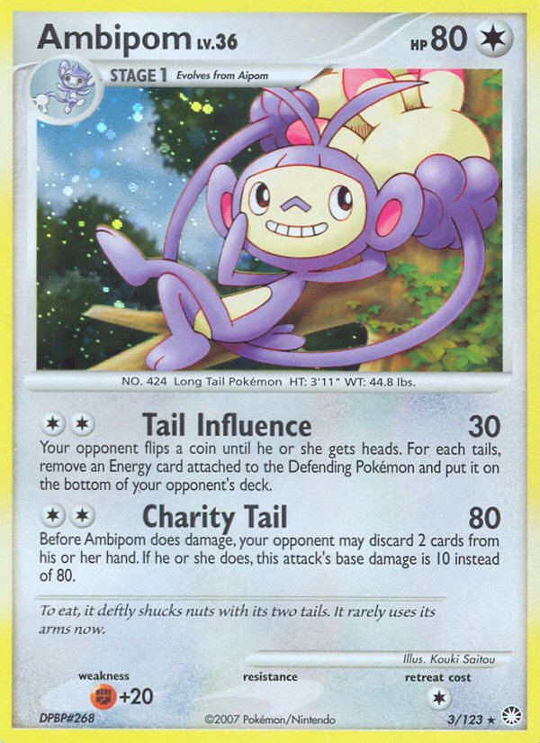 Ambipom (3/123) [Diamond & Pearl: Mysterious Treasures] | Tables and Towers