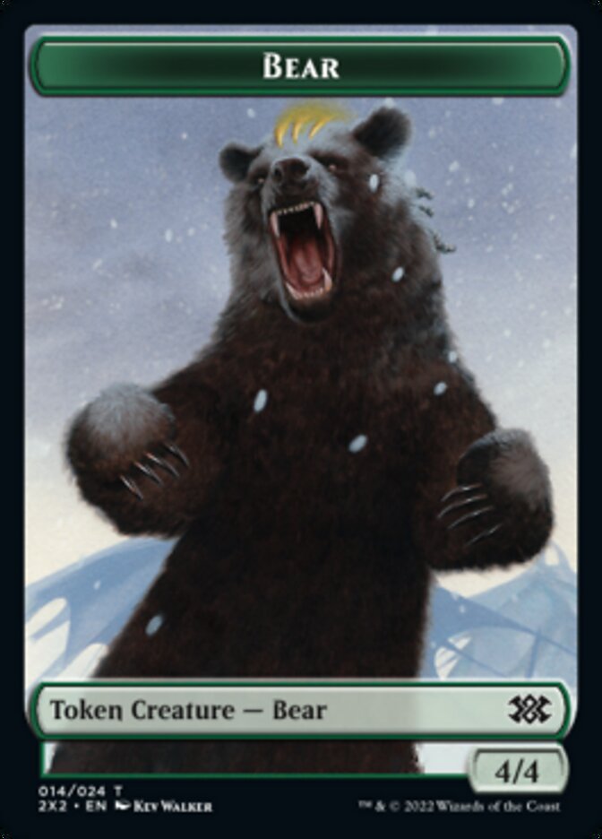 Bear // Monk Double-Sided Token [Double Masters 2022 Tokens] | Tables and Towers