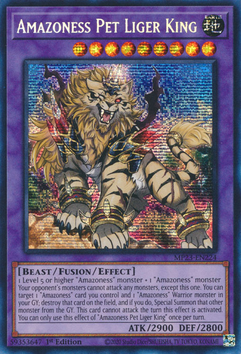 Amazoness Pet Liger King [MP23-EN224] Prismatic Secret Rare | Tables and Towers