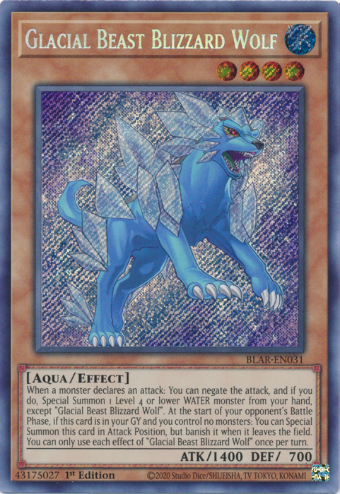 Glacial Beast Blizzard Wolf [BLAR-EN031] Secret Rare | Tables and Towers