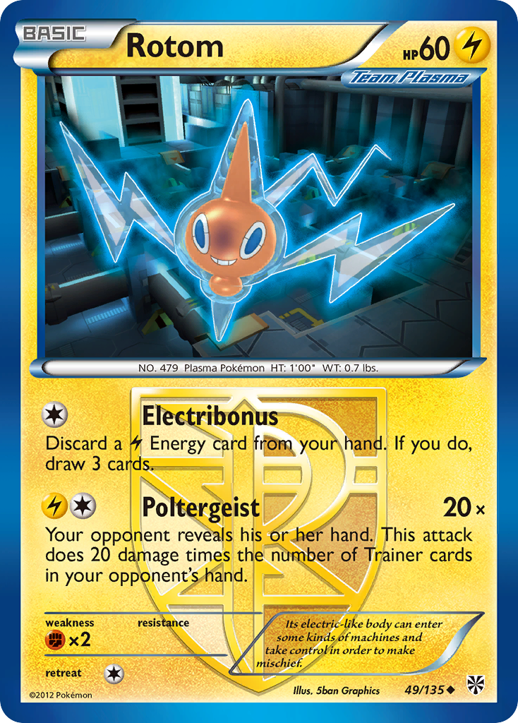 Rotom (49/135) [Black & White: Plasma Storm] | Tables and Towers