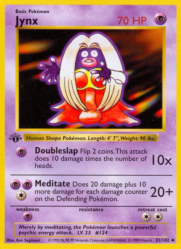 Jynx (31/102) (Shadowless) [Base Set 1st Edition] | Tables and Towers