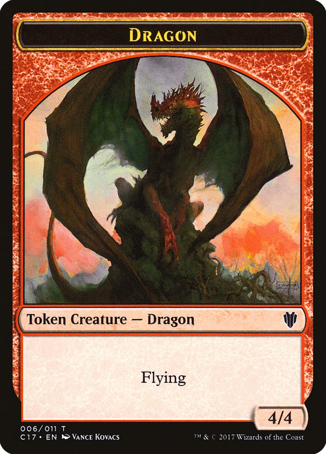 Cat Dragon // Dragon (006) Double-Sided Token [Commander 2017 Tokens] | Tables and Towers