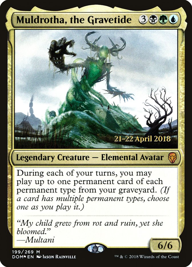 Muldrotha, the Gravetide [Dominaria Prerelease Promos] | Tables and Towers