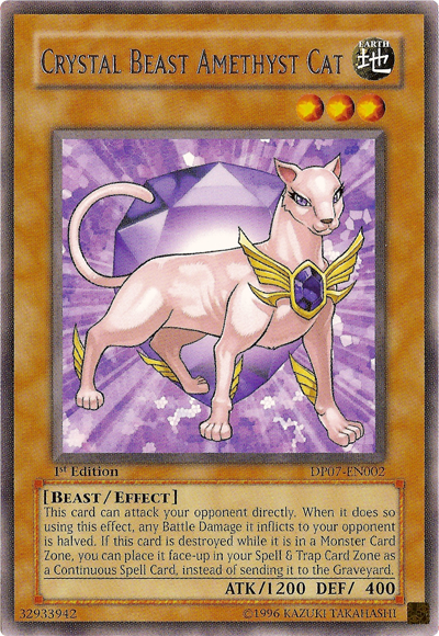 Crystal Beast Amethyst Cat [DP07-EN002] Rare | Tables and Towers