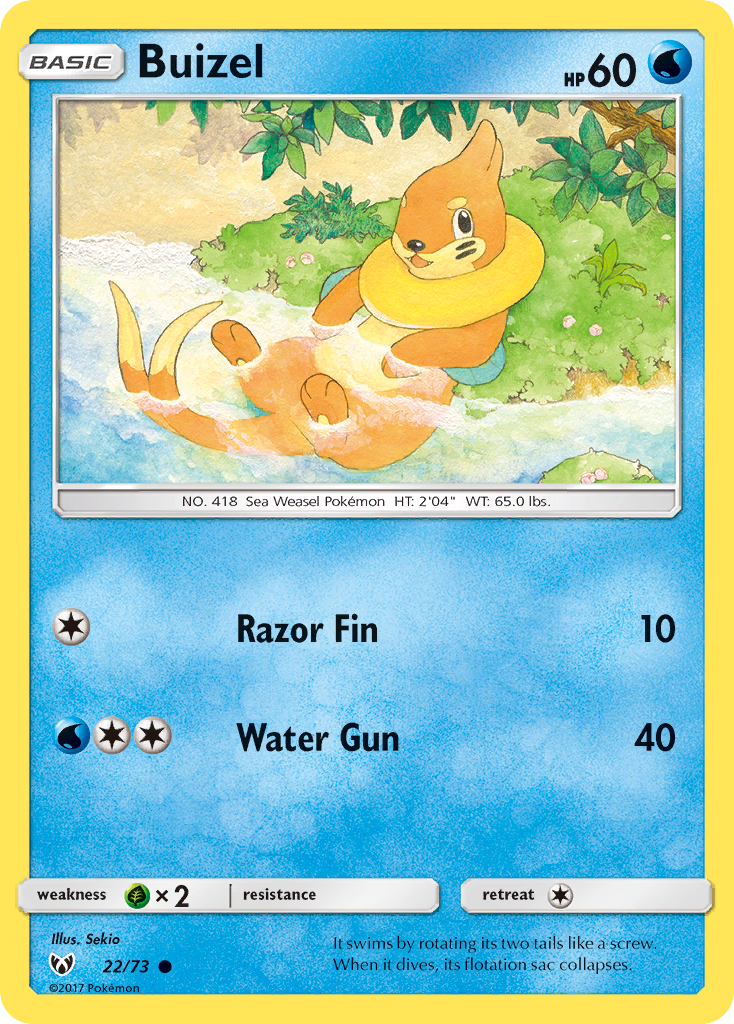 Buizel (22/73) [Sun & Moon: Shining Legends] | Tables and Towers