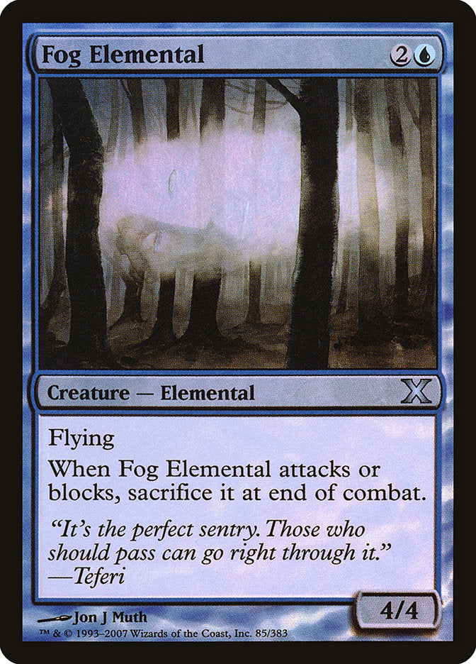 Fog Elemental (Premium Foil) [Tenth Edition] | Tables and Towers