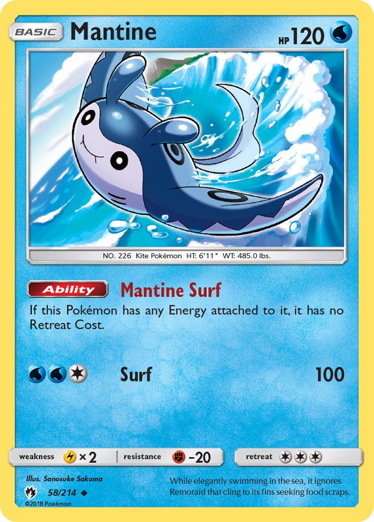 Mantine (58/214) [Sun & Moon: Lost Thunder] | Tables and Towers