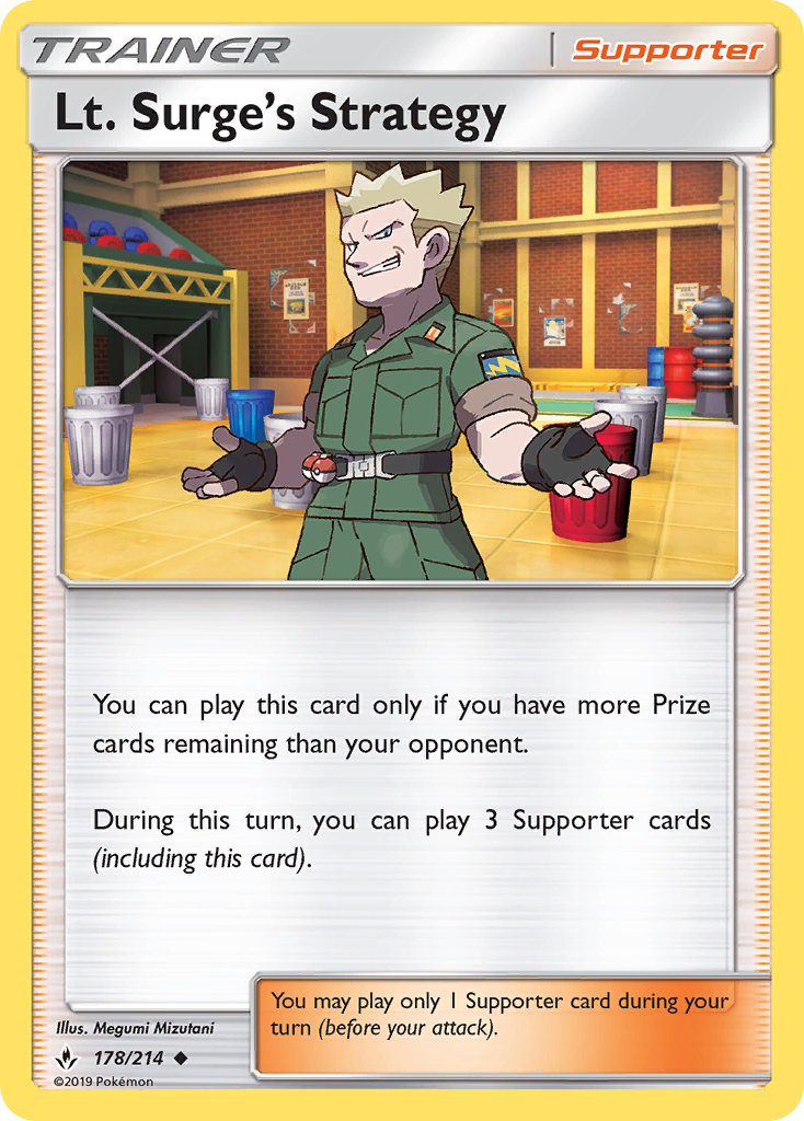 Lt. Surge's Strategy (178/214) [Sun & Moon: Unbroken Bonds] | Tables and Towers