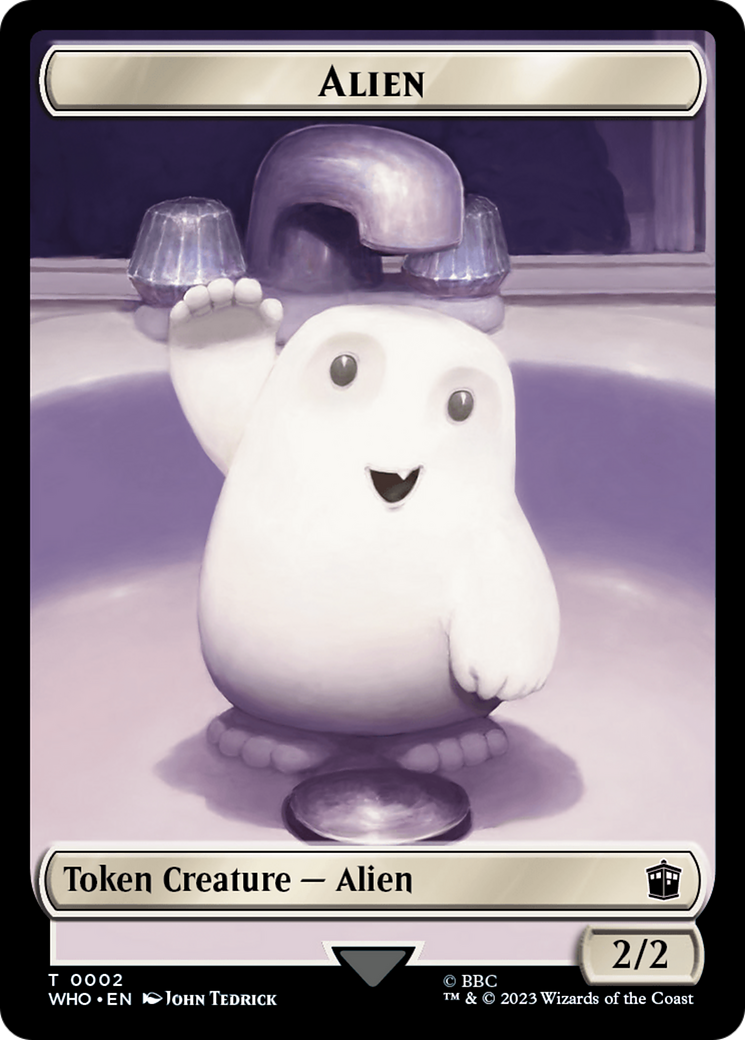 Alien // Alien Salamander Double-Sided Token [Doctor Who Tokens] | Tables and Towers