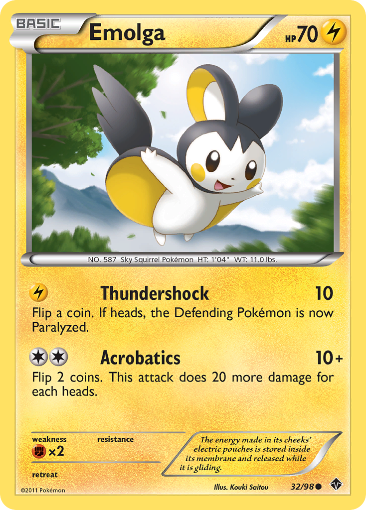 Emolga (32/98) [Black & White: Emerging Powers] | Tables and Towers