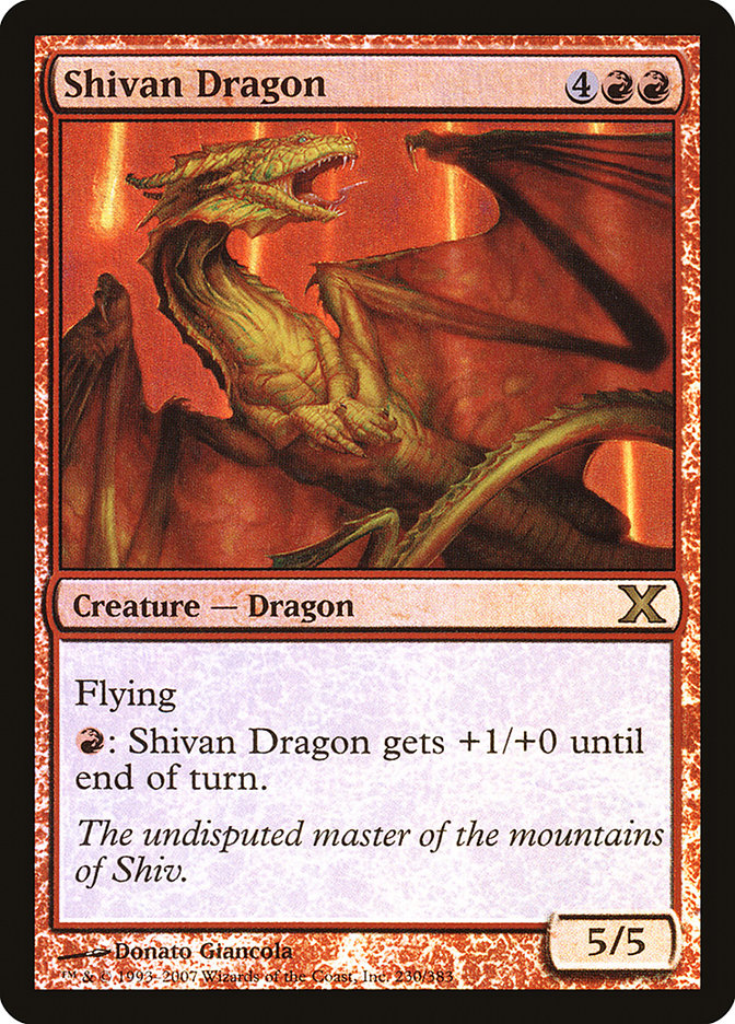 Shivan Dragon (Premium Foil) [Tenth Edition] | Tables and Towers