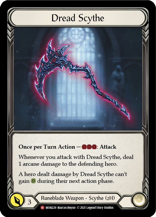 Dread Scythe [MON229-CF] (Monarch)  1st Edition Cold Foil | Tables and Towers