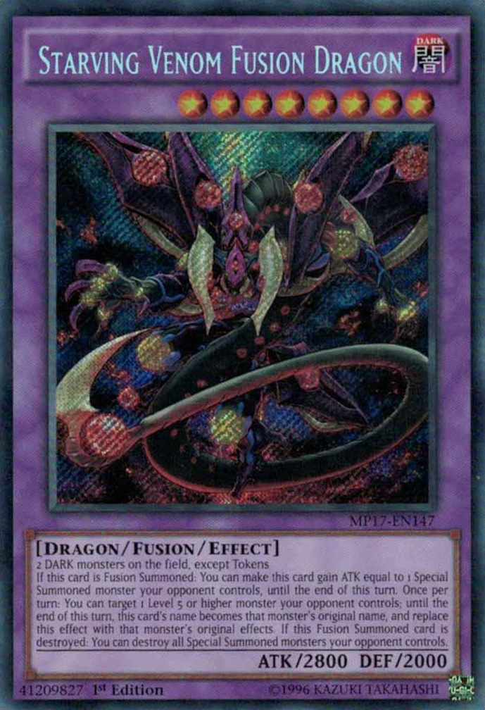 Starving Venom Fusion Dragon [MP17-EN147] Secret Rare | Tables and Towers