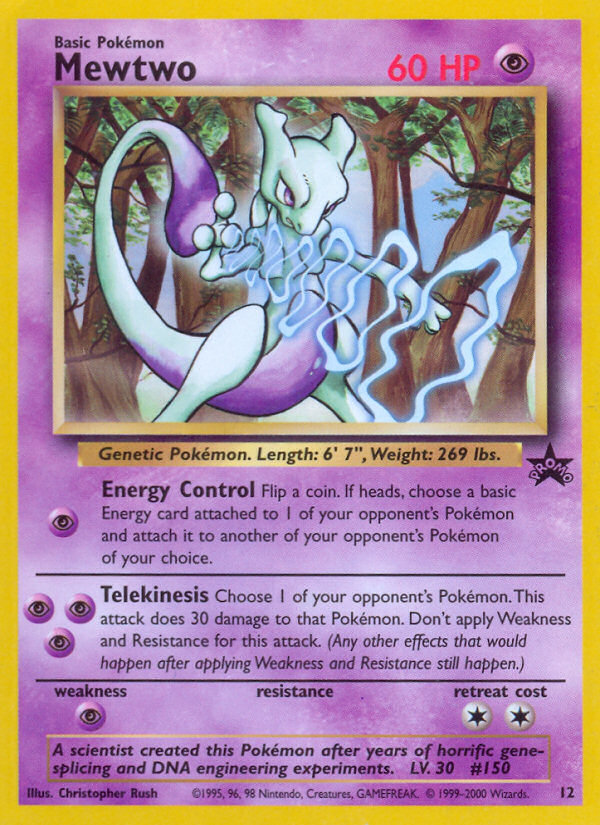 Mewtwo (12) [Wizards of the Coast: Black Star Promos] | Tables and Towers