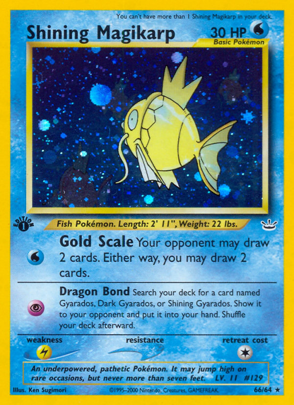 Shining Magikarp (66/64) [Neo Revelation 1st Edition] | Tables and Towers