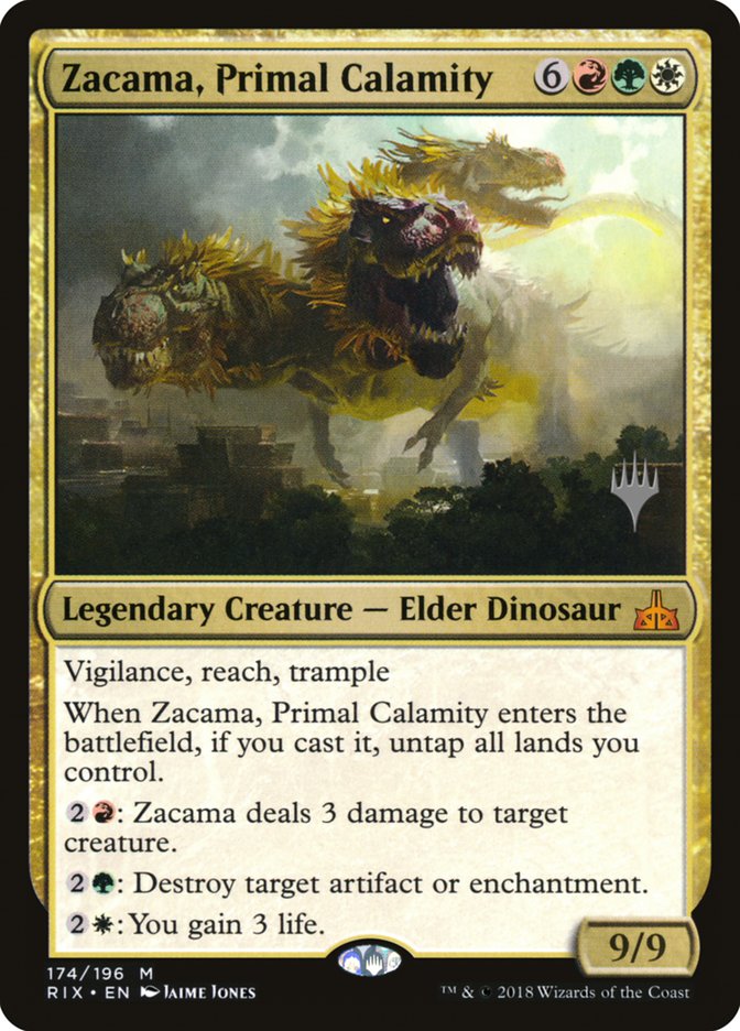 Zacama, Primal Calamity (Promo Pack) [Rivals of Ixalan Promos] | Tables and Towers