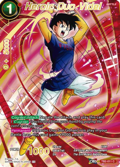 Heroic Duo Videl (Alternate Art) (TB2-011) [Special Anniversary Set 2021] | Tables and Towers