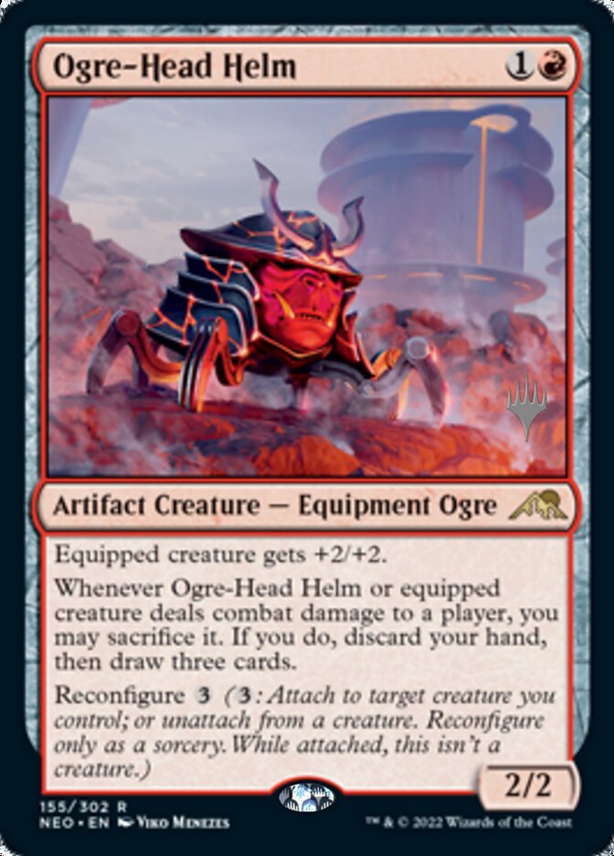 Ogre-Head Helm (Promo Pack) [Kamigawa: Neon Dynasty Promos] | Tables and Towers