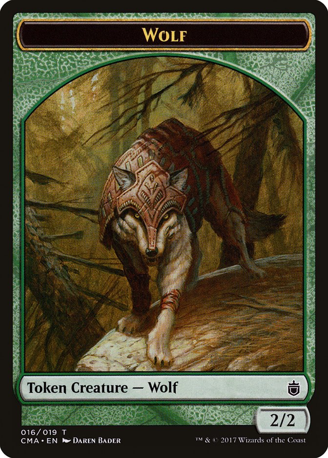 Wolf Token (016/019) [Commander Anthology Tokens] | Tables and Towers