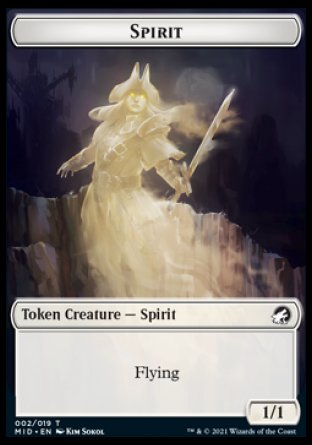 Spirit // Devil Double-Sided Token [Innistrad: Midnight Hunt Tokens] | Tables and Towers