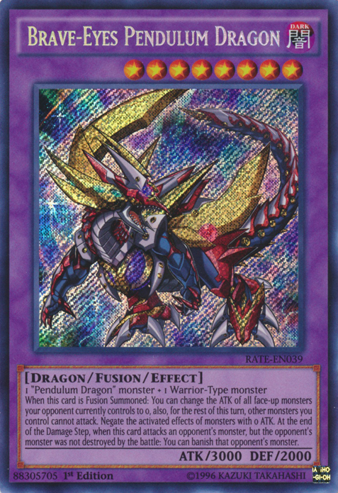 Brave-Eyes Pendulum Dragon [RATE-EN039] Secret Rare | Tables and Towers