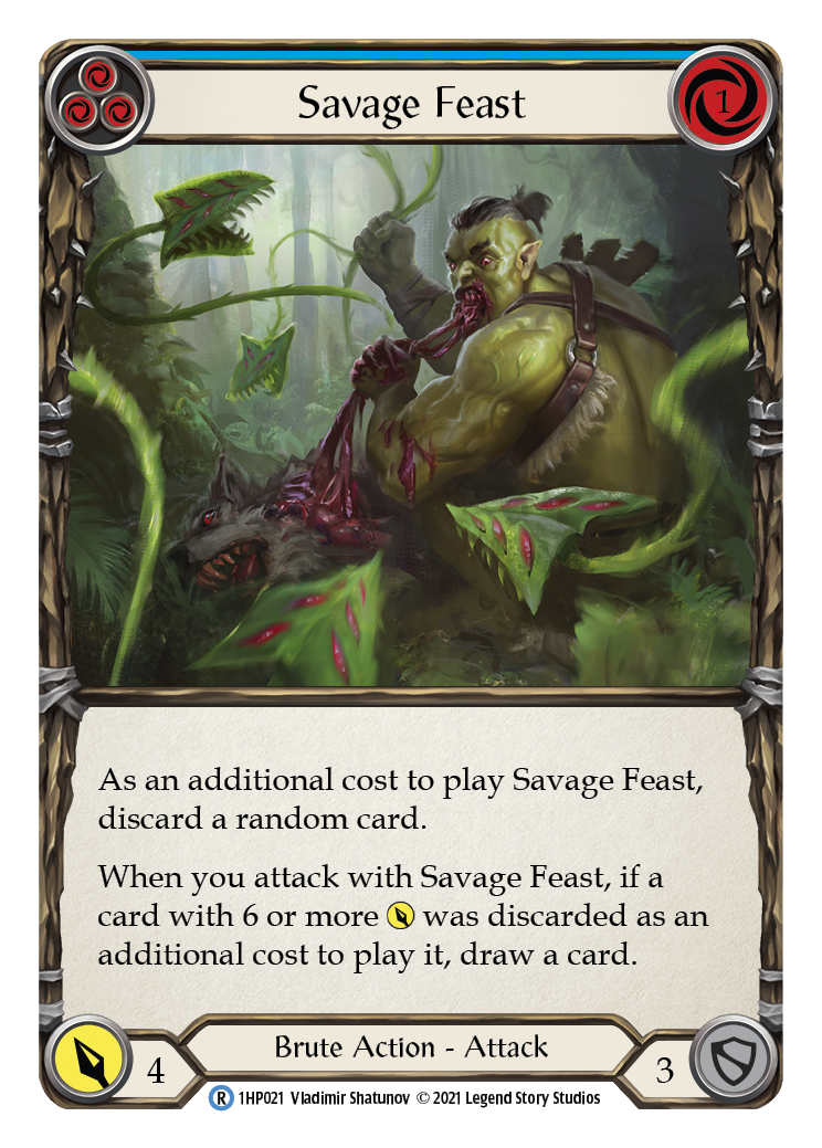 Savage Feast (Blue) [1HP021] (History Pack 1) | Tables and Towers