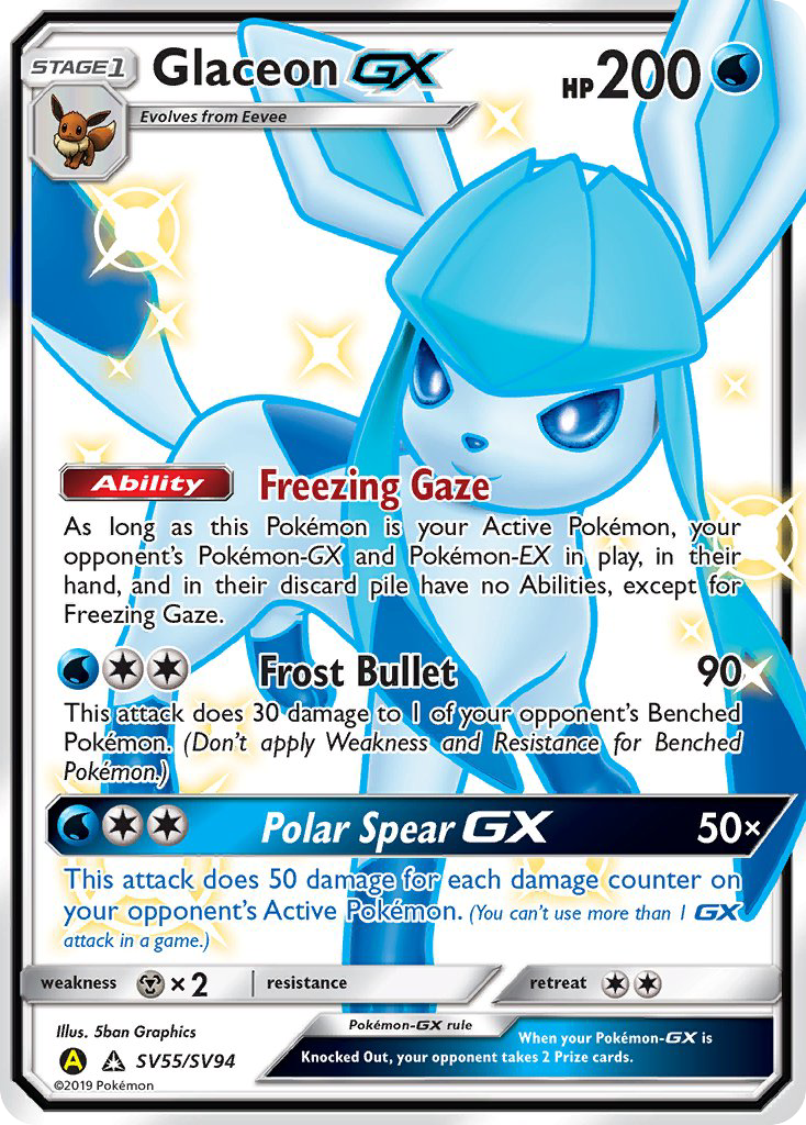 Glaceon GX (SV55/SV94) [Sun & Moon: Hidden Fates - Shiny Vault] | Tables and Towers