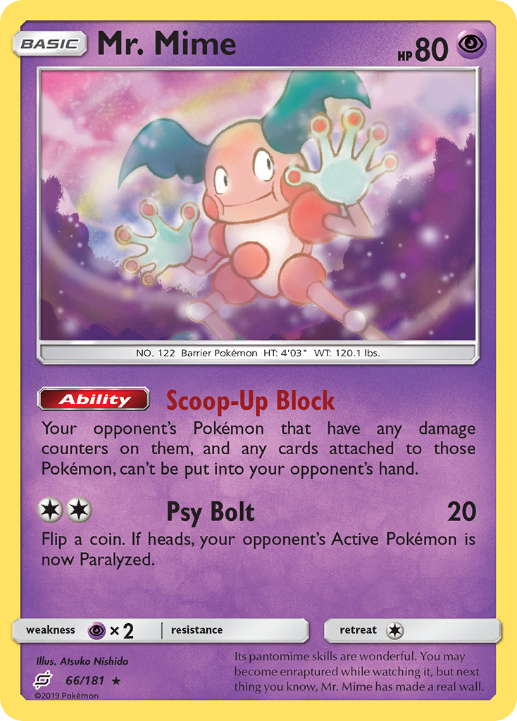 Mr. Mime (66/181) [Sun & Moon: Team Up] | Tables and Towers