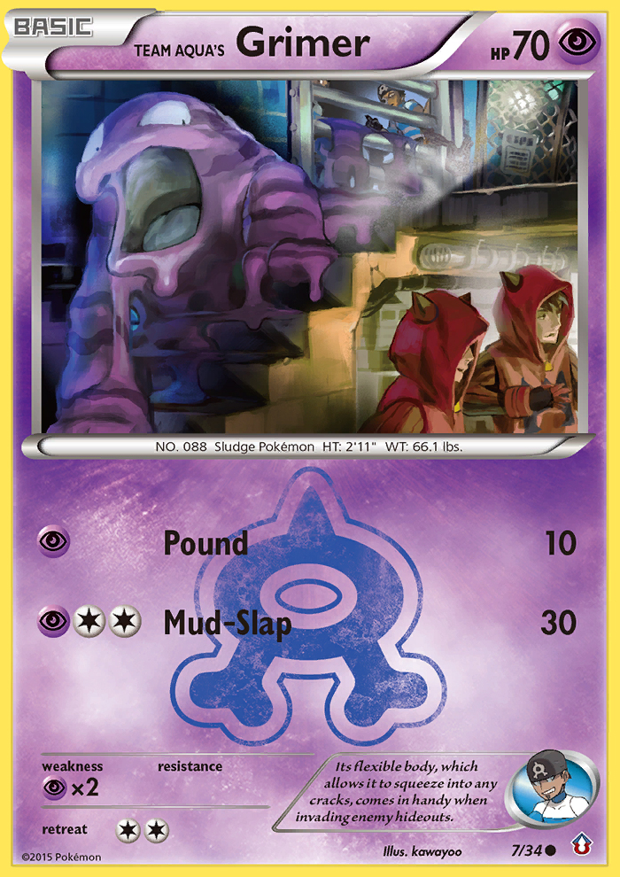 Team Aqua's Grimer (7/34) [XY: Double Crisis] | Tables and Towers