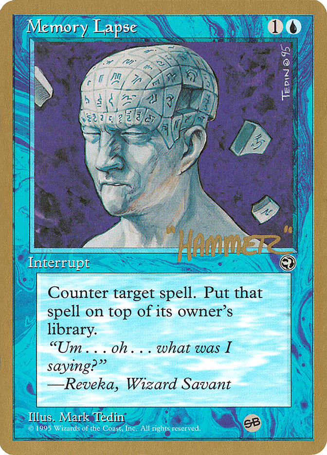 Memory Lapse (Runes) (Shawn "Hammer" Regnier) (SB) [Pro Tour Collector Set] | Tables and Towers